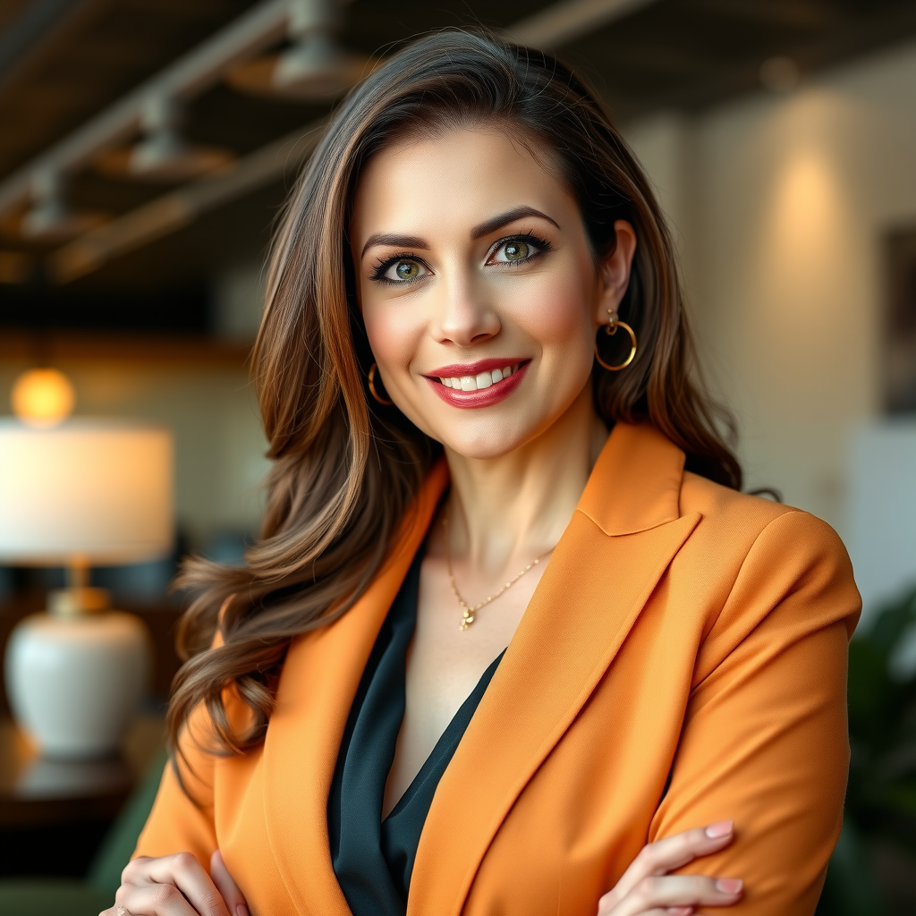 Professional headshot of Jennifer Thompson, Wealth Management Director, wearing elegant business attire, confident leadership presence, sophisticated office setting, executive portrait photography